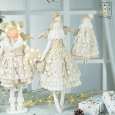 Pupazzo Angelo in Tessuto Beige cm.44 |Mascagni