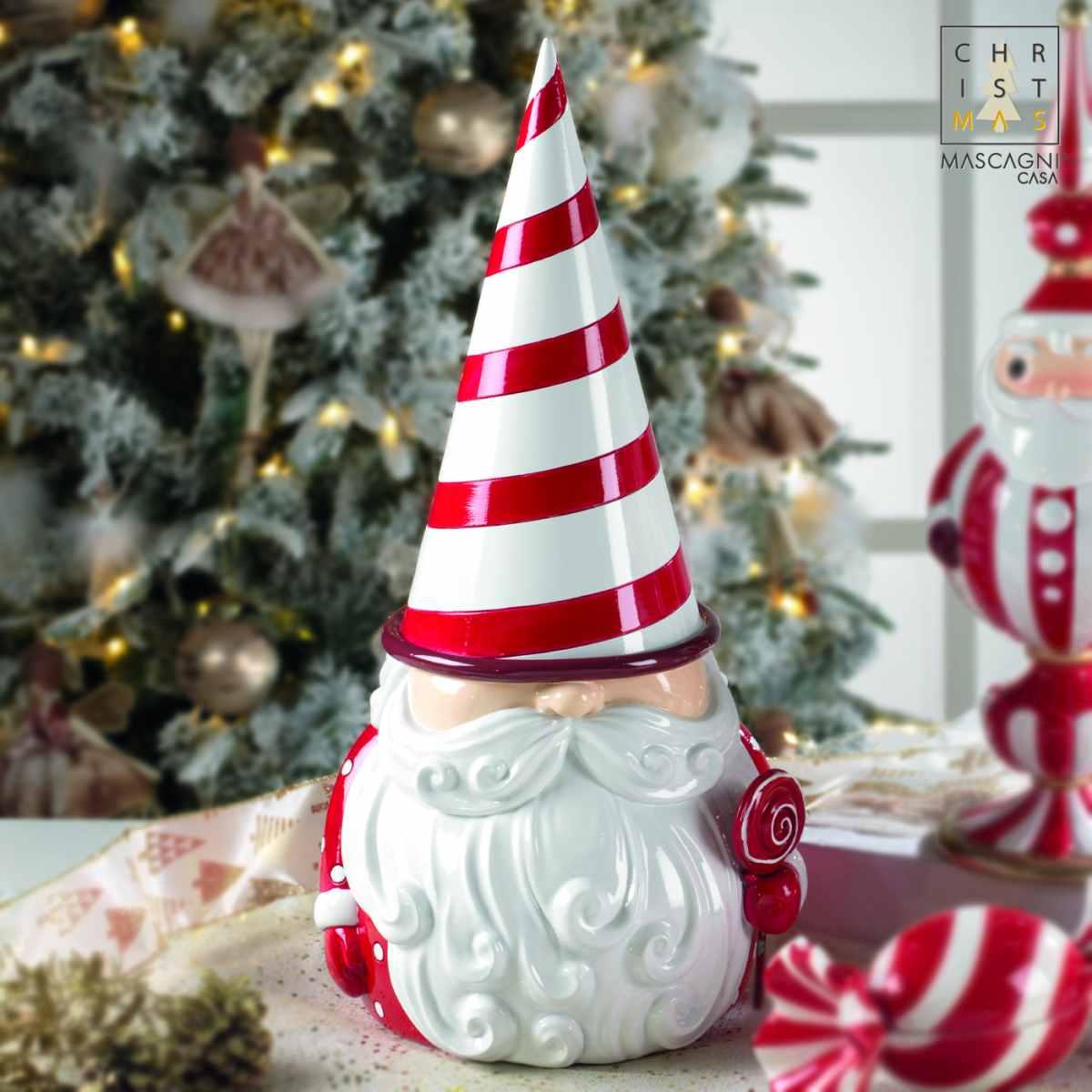 Babbo Natale Resina cm.50 Bianco e Rosso |Mascagni
