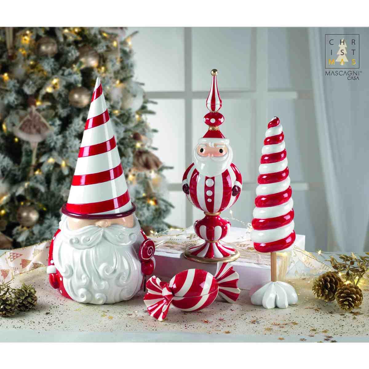 Babbo Natale Resina cm.50 Bianco e Rosso |Mascagni