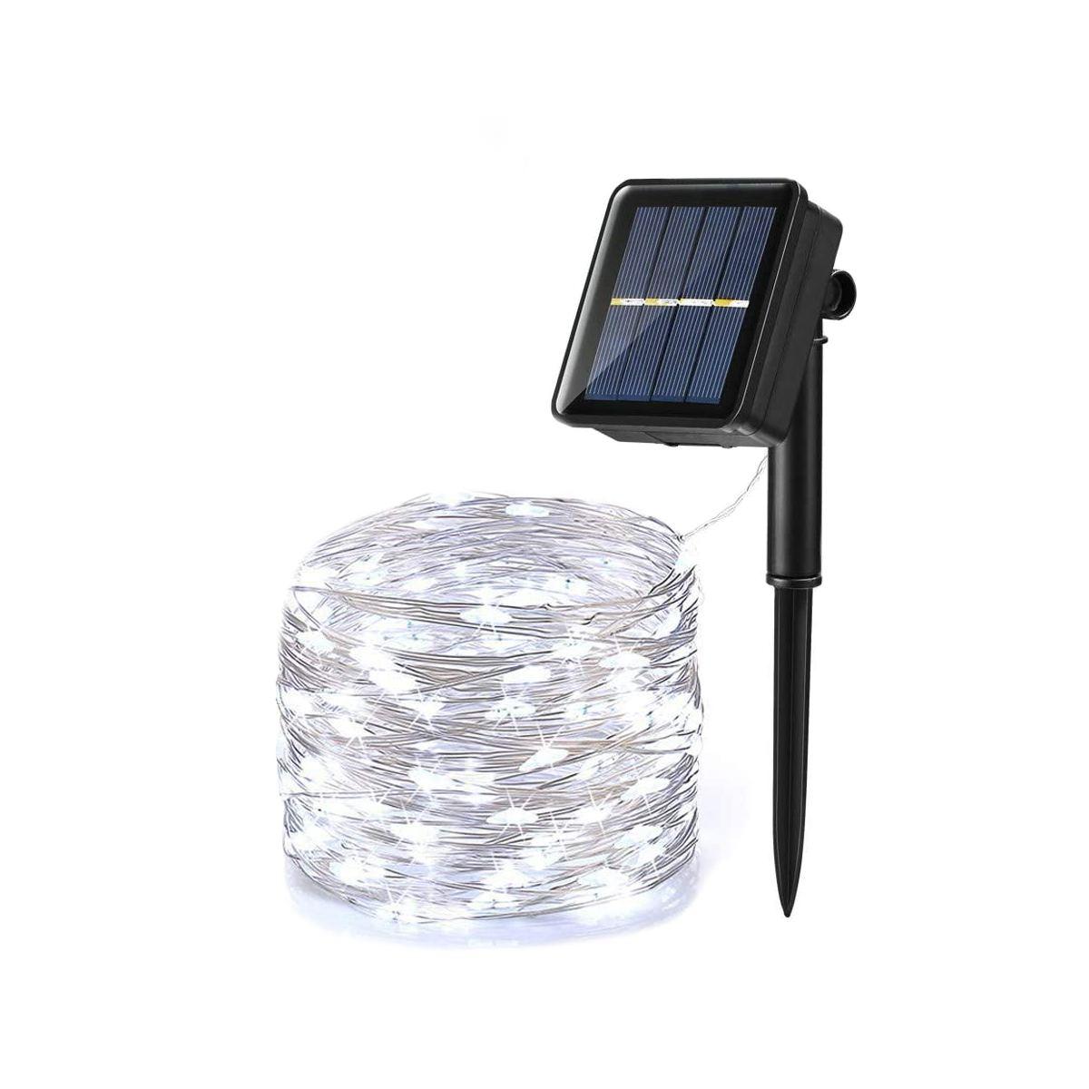 Luci Natale esterno LED 300 Micro Bianco Freddo con Giochi Luce Solare mt.30 |New Power