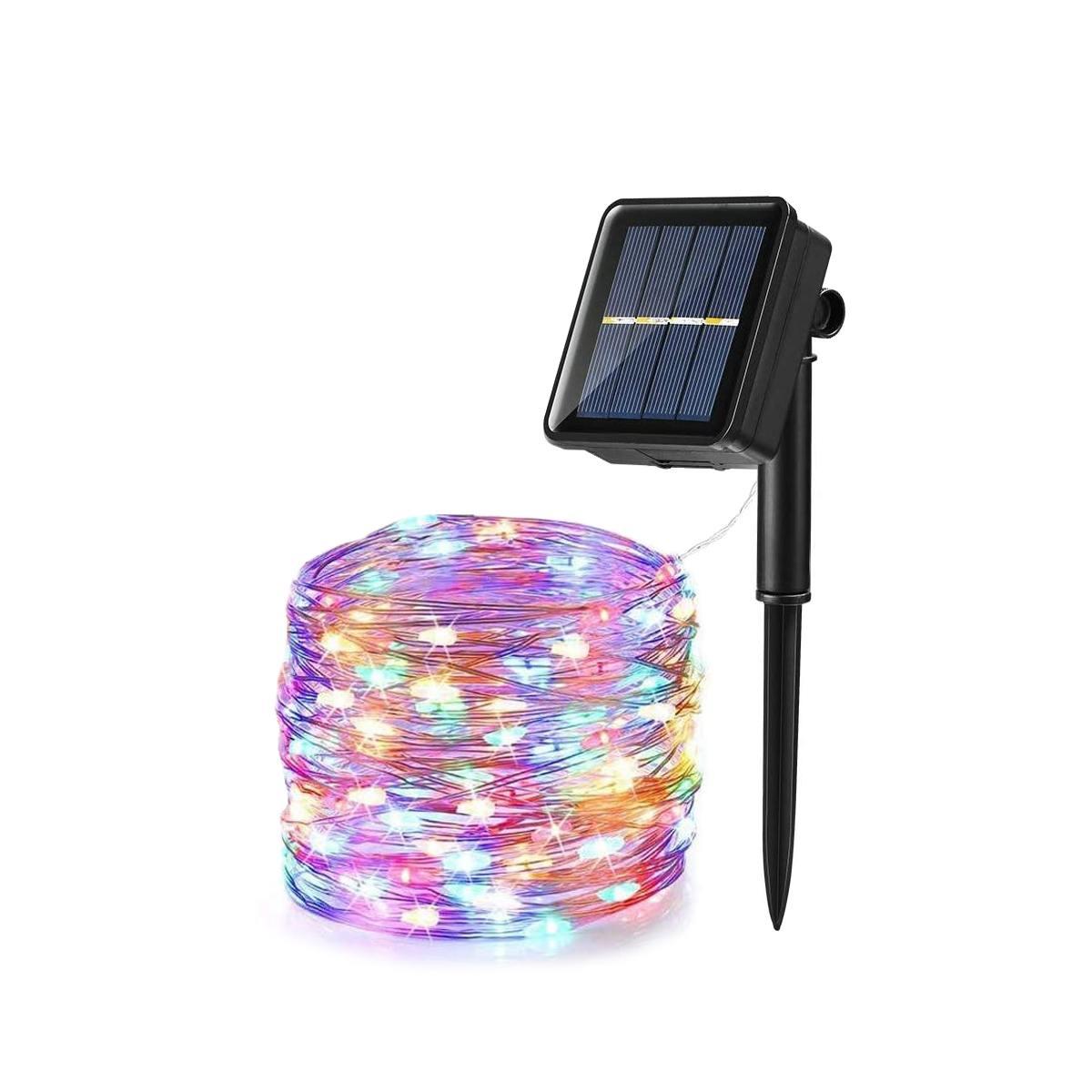 Luci Natale esterno LED 300 Micro Multicolor con Giochi Luce Solare mt.30 |New Power