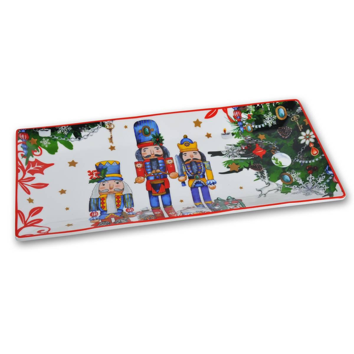 Vassoio Porcellana Fade Xmas Dreamt. Rettangolare cm.31x15 |Fade