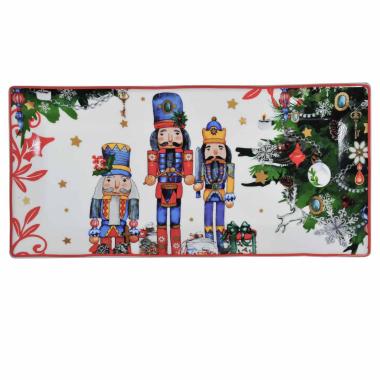 Vassoio Porcellana Fade Xmas Dreamt. Rettangolare cm.31x15 |Fade
