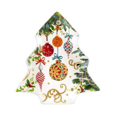 Vassoio Porcellana Fade Xmas Dreamt. Albero cm.30x28 |Fade