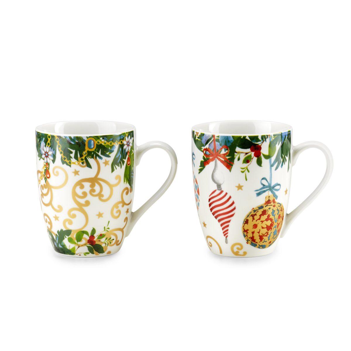 Tazza Natalizia Colazione Natale Colazione Porcellana Fade Xmas Gift Set pz.2 |Fade