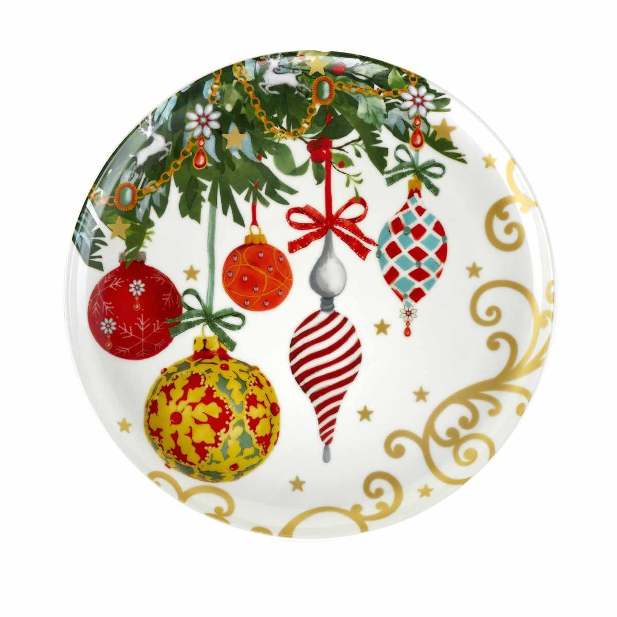 Piatto Tavola Porcellana Fade Piano cm.30 Xmas Gift |Fade