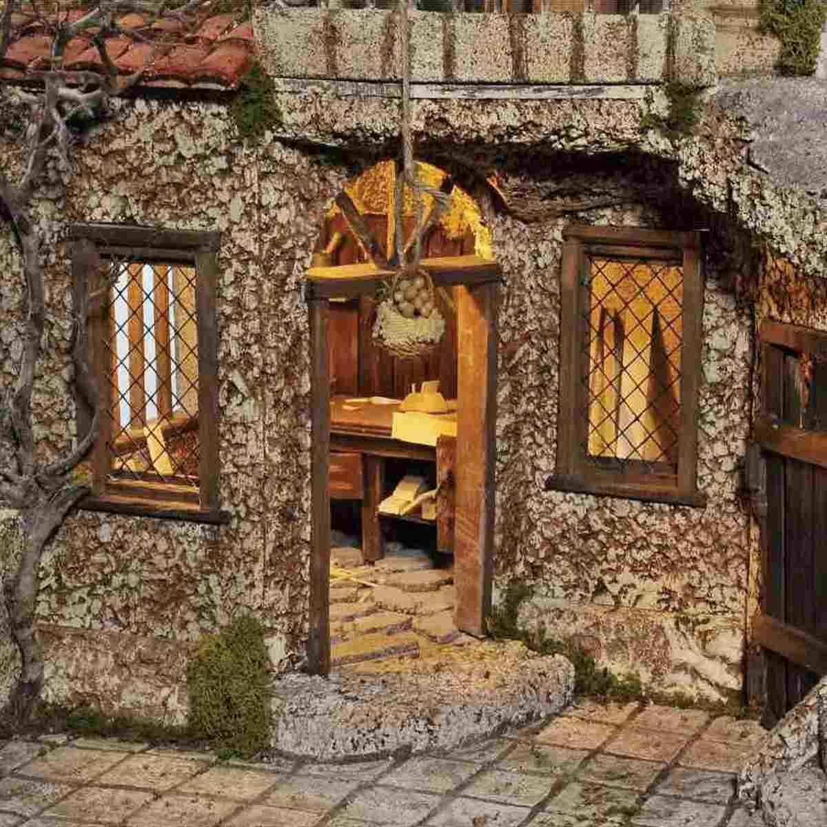 Paesaggio con Luci Maxi 2 moduli con Ambientazioni cm.154x58xH105 | Arte del Presepe