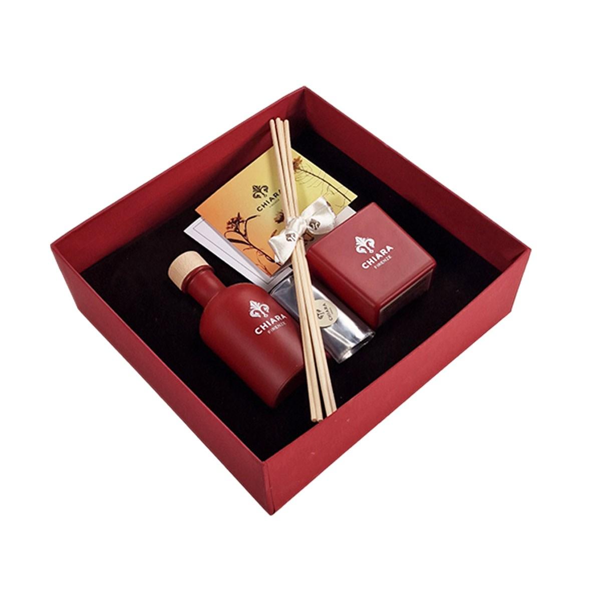 Profumatore Ambiente Chiara Diffusore con Candela Rosso Fiorentino ml.100 |Chiara Firenze