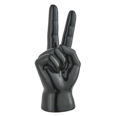 Mano Ceramica Nera Segno Vittoria cm.10x7x23 | Montemaggi