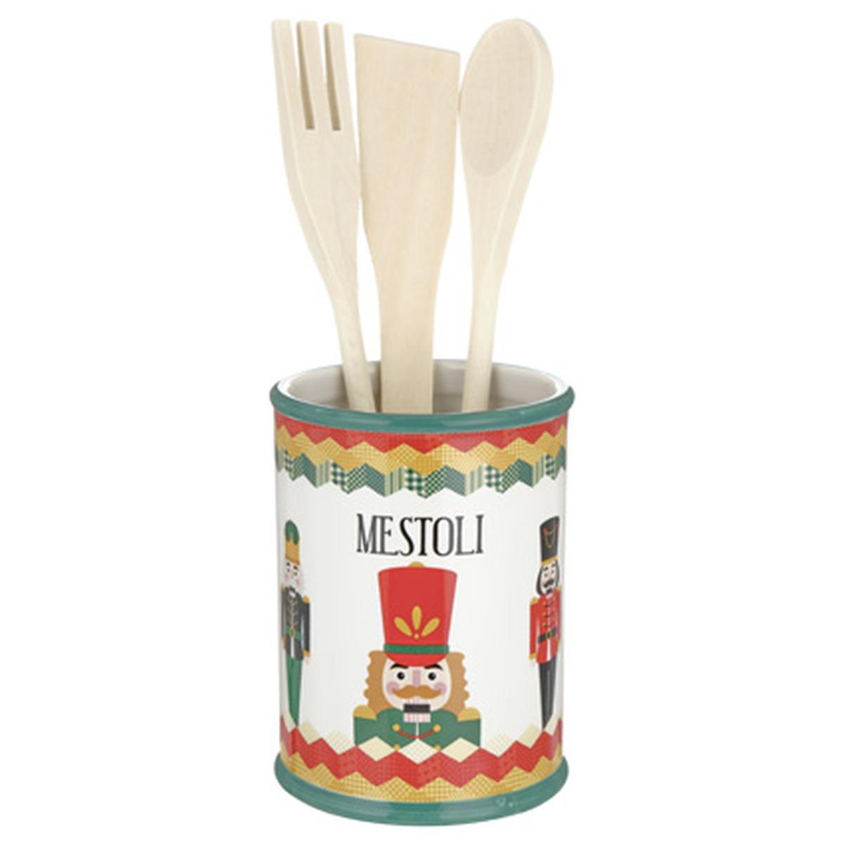 Portamestoli Stoneware Schiaccianoci pz.4 |Montemaggi