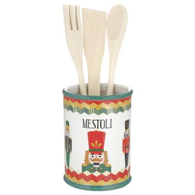 Portamestoli Stoneware Schiaccianoci pz.4 |Montemaggi