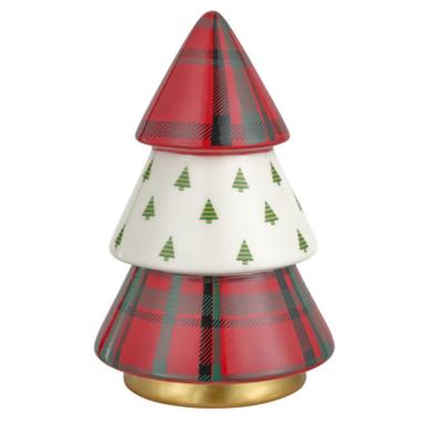 Albero Natale cm.19 Tartan Porcellana |Montemaggi