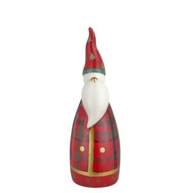 Babbo Natale Porcellana cm.16 Tartan |Montemaggi