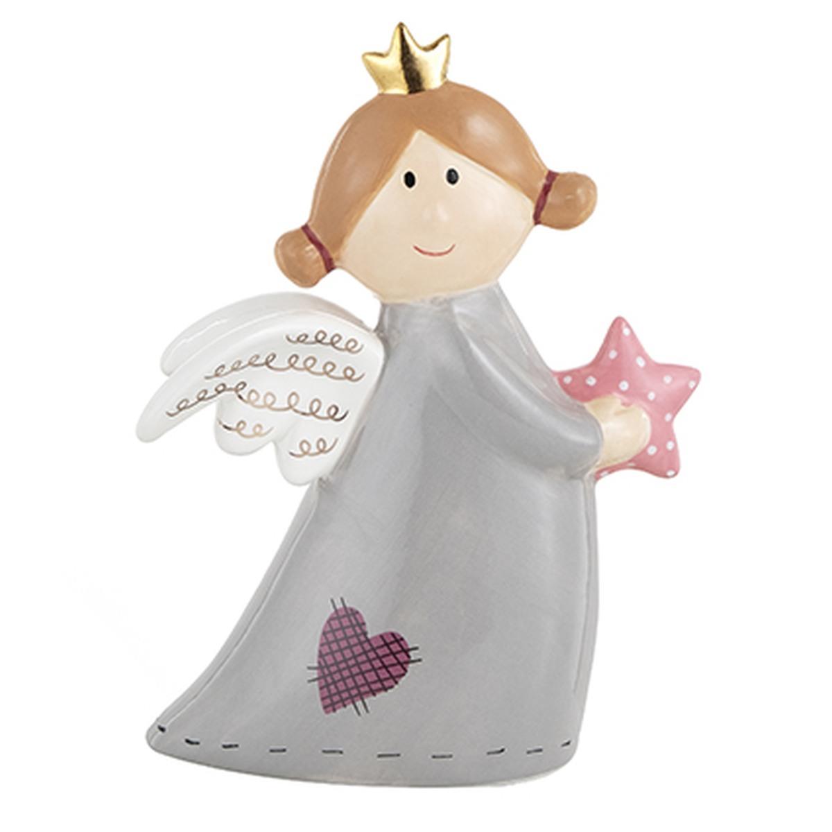 Angelo Ceramica Abito Grigio con Stellina cm.21 |Montemaggi