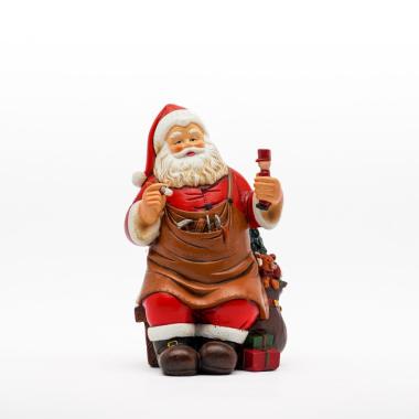 Babbo Natale Resina cm.19 Seduto |Montemaggi