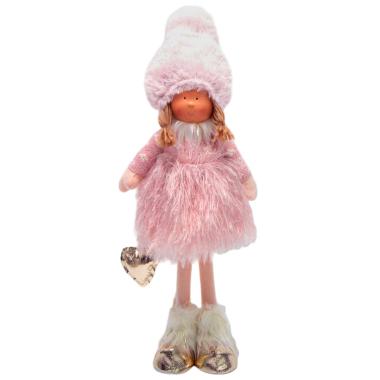 Pupazzo Bambina con Abito Rosa cm.39 |Silani