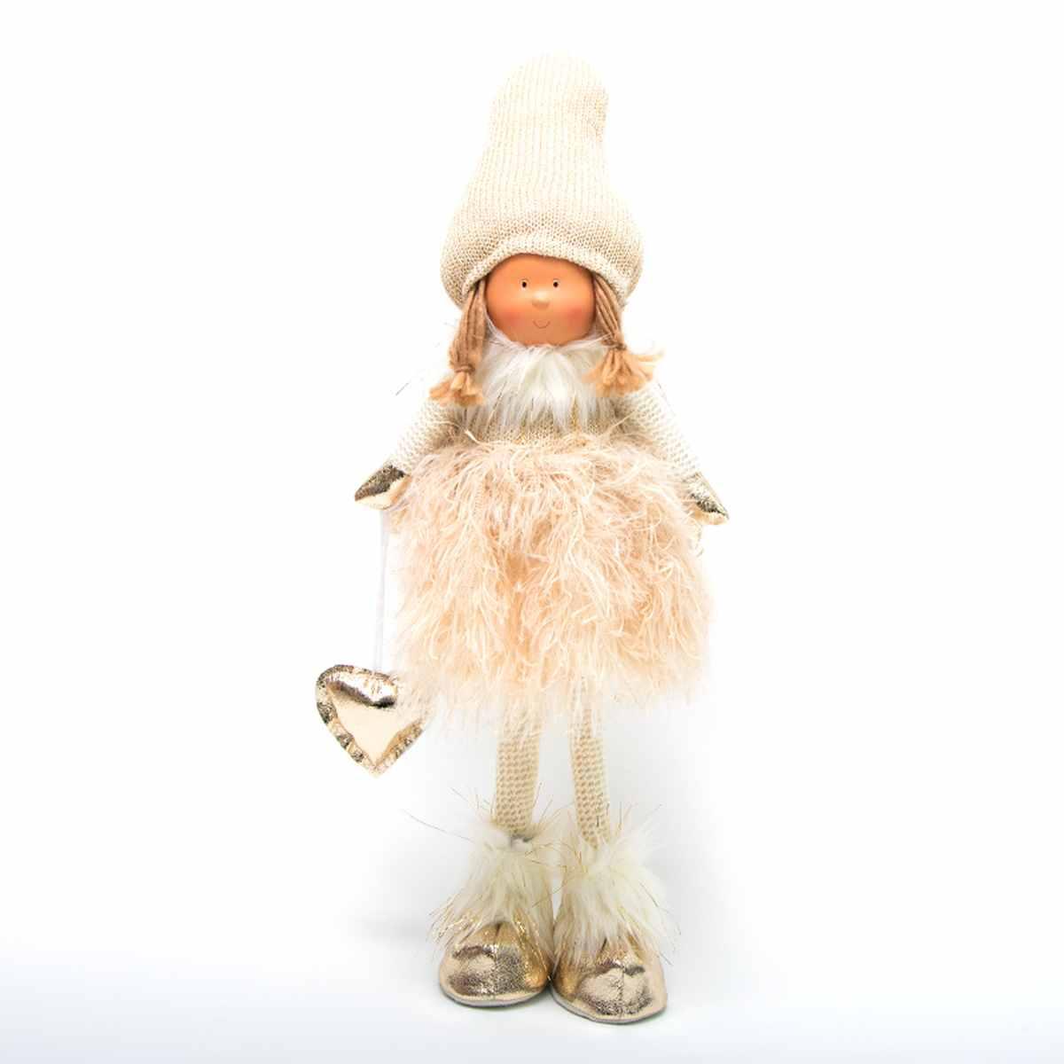 Pupazzo Bambina con Abito Bianco cm.39 |Silani