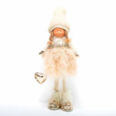 Pupazzo Bambina con Abito Bianco cm.39 |Silani