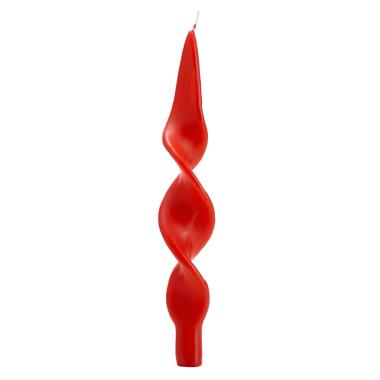 Candela cm.26 Tortiglione Rosso pz.2 |Fade