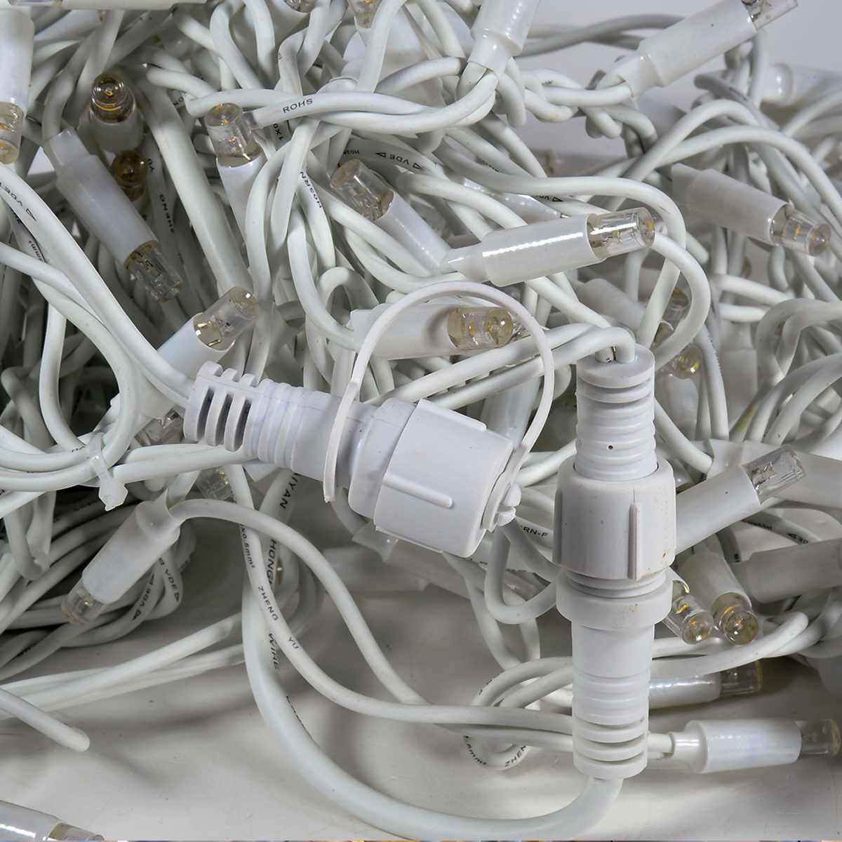 Luci Natale Tenda Esterno Professionale LED 100 Bianco Caldo Prolungabili cm.300X70 |Silani