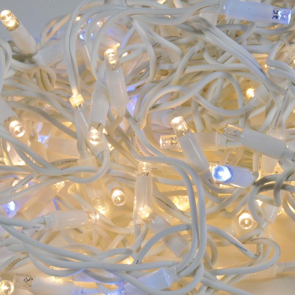 Luci Natale Tenda Esterno Professionale LED 114 Bianco Caldo Prolungabili cm.300Xh80 |Silani