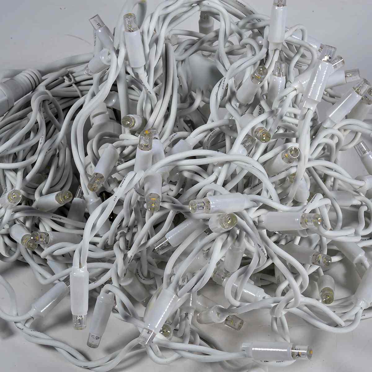 Luci Natale Tenda Esterno Professionale LED 114 Bianco Caldo Prolungabili cm.300Xh80 |Silani