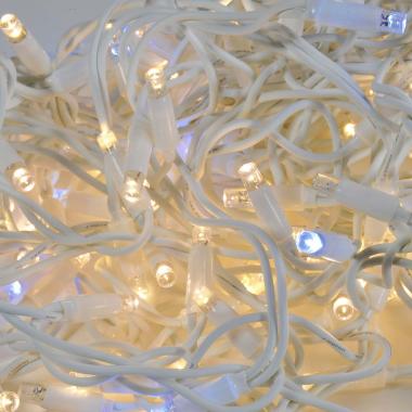 Luci Natale Tenda Esterno Professionale LED 114 Bianco Caldo Prolungabili cm.300Xh80 |Silani