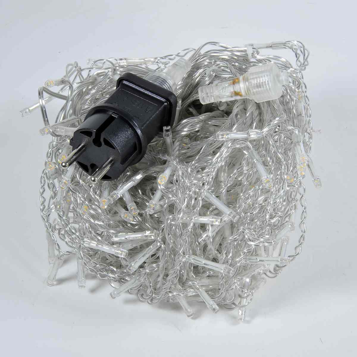 Luci Natale Tenda Esterno LED 300 Bianco Caldo Prolungabili cm.600X0,50 |Silani