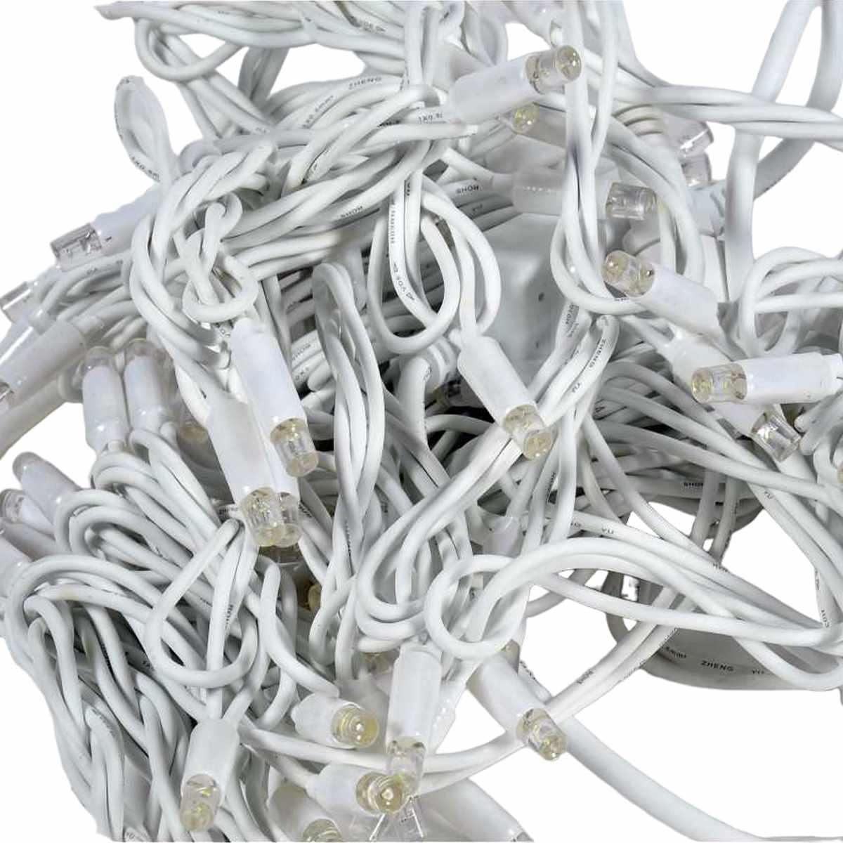 Luci Natale Esterno LED 100 Professionali Bianco Freddo/Flash Prolungabili Mt.11,5 |Silani