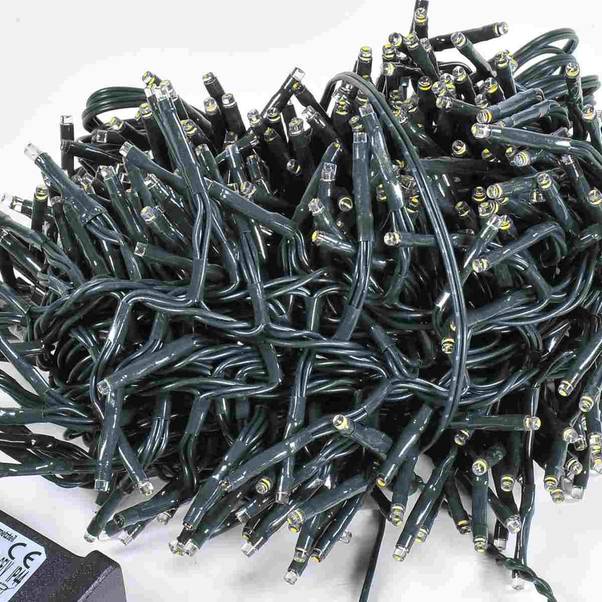 Luci Natale esterno LED 384 Cluster Bianco Freddo Prolungabile mt.13 |Silani