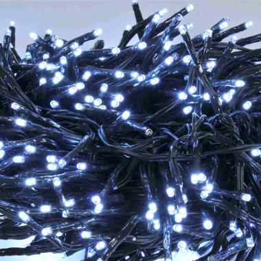Luci Natale esterno LED 384 Cluster Bianco Freddo Prolungabile mt.13 |Silani