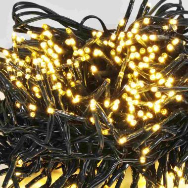 Luci Natale esterno LED 384 Cluster Bianco Caldo Prolungabile mt.13 |Silani