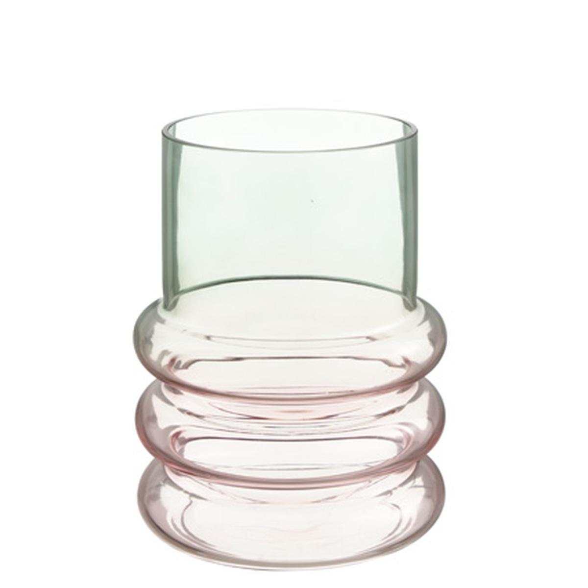 Vaso Vetro Sagomato Rosa Azzurro cm.15x20 |Montemaggi