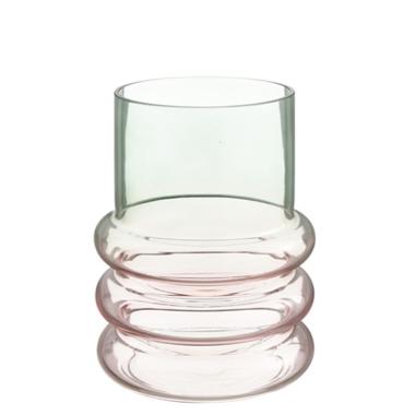 Vaso Vetro Sagomato Rosa Azzurro cm.15x20 |Montemaggi