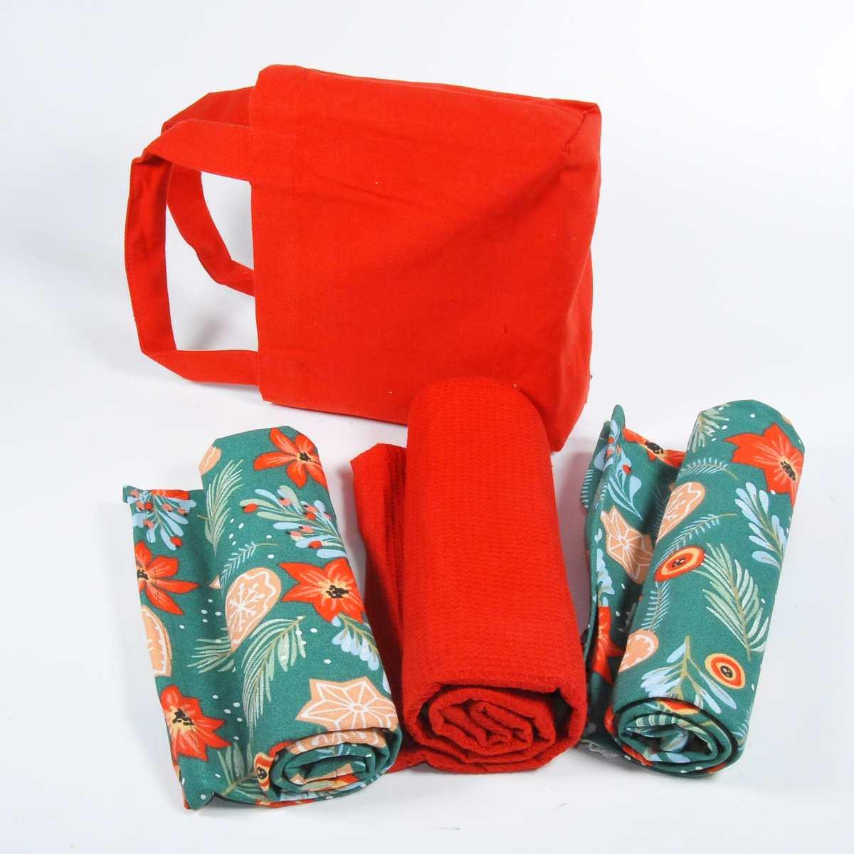 Strofinaccio in Tessuto con Borsetta Dolcetti Set pz.3 |Montemaggi