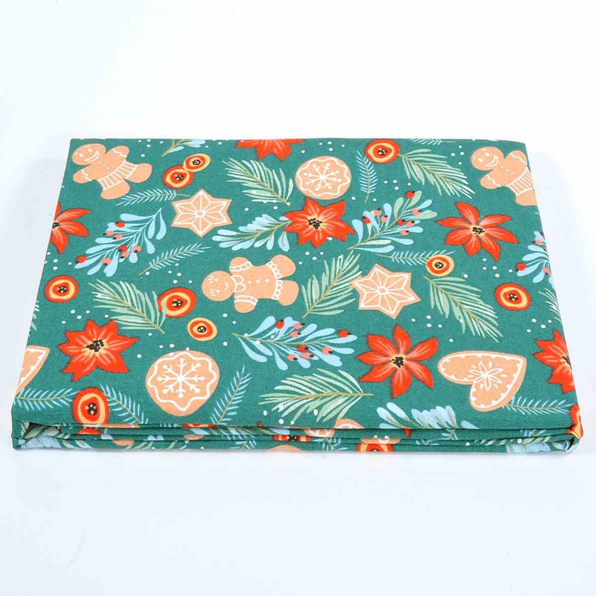 Tovaglia Natalizia cm.160x300 Cotone Fantasia Dolcetti |Montemaggi