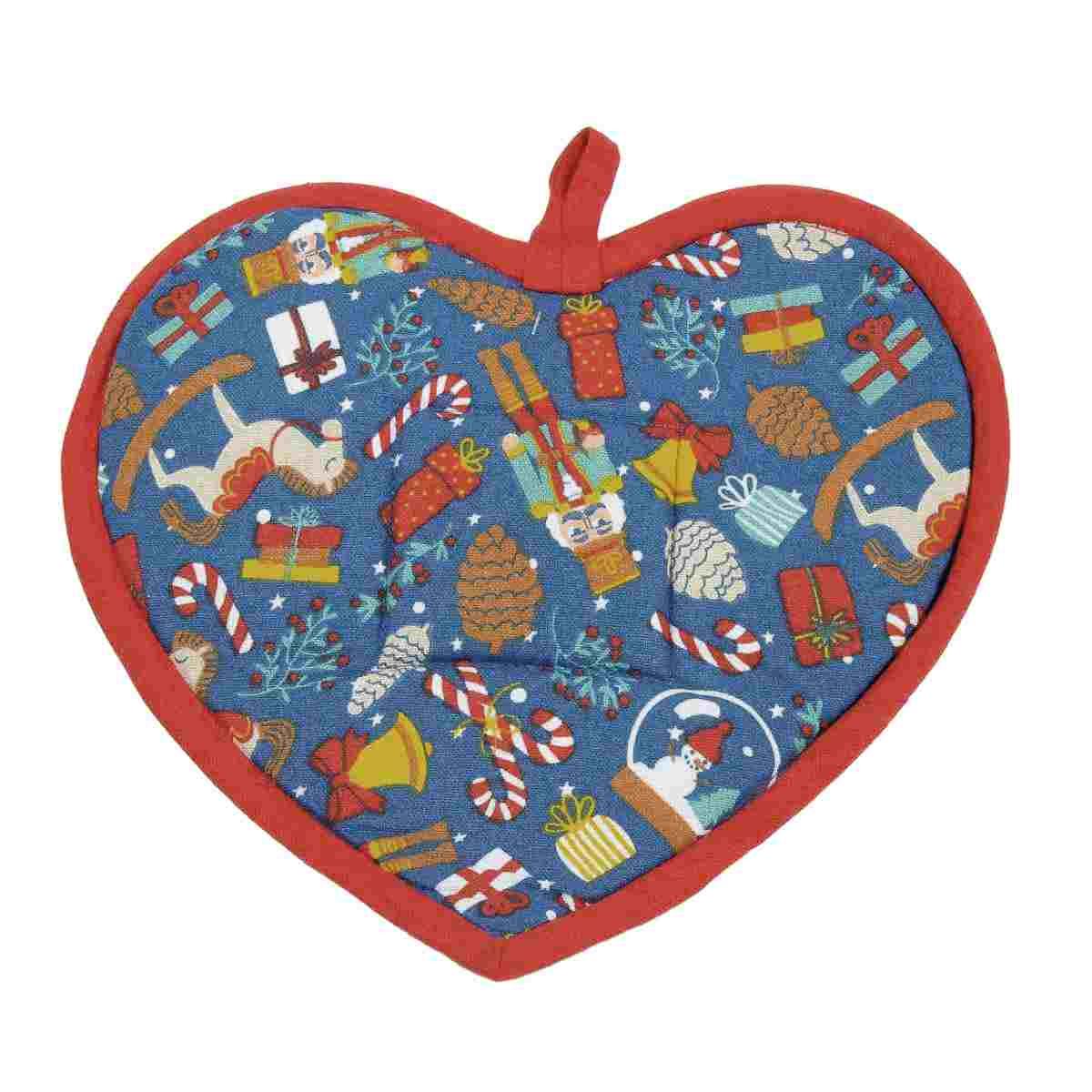 Sottopentola Cuore Cotone Fantasia Schiaccianoci con Profumo cm.28 |Montemaggi