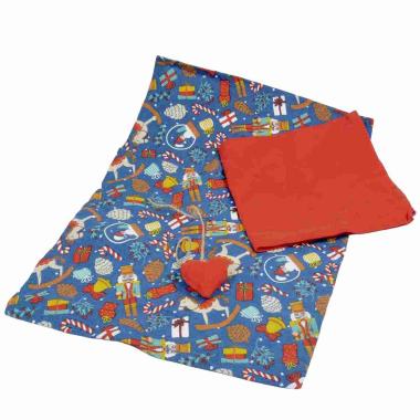 Tovaglietta Natalizia Americana con Tovagliolo Cotone Fantasia Schiaccianoci |Montemaggi