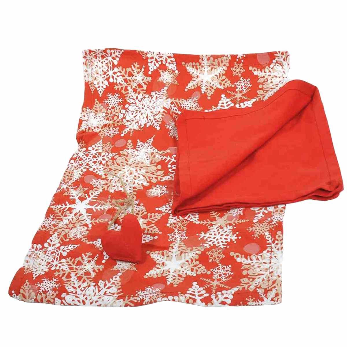 Tovaglietta Natalizia Americana con Tovagliolo Fiocchi Neve |Montemaggi