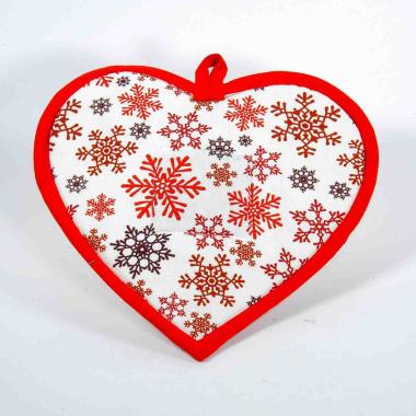 Sottopentola Cuore Cotone Fiocchi Neve con Profumo cm.28 |Montemaggi