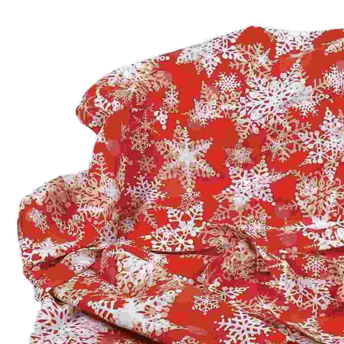 Grembiule Natalizio in Tessuto Fantasia Fiocchi Neve cm.80x85 |Montemaggi