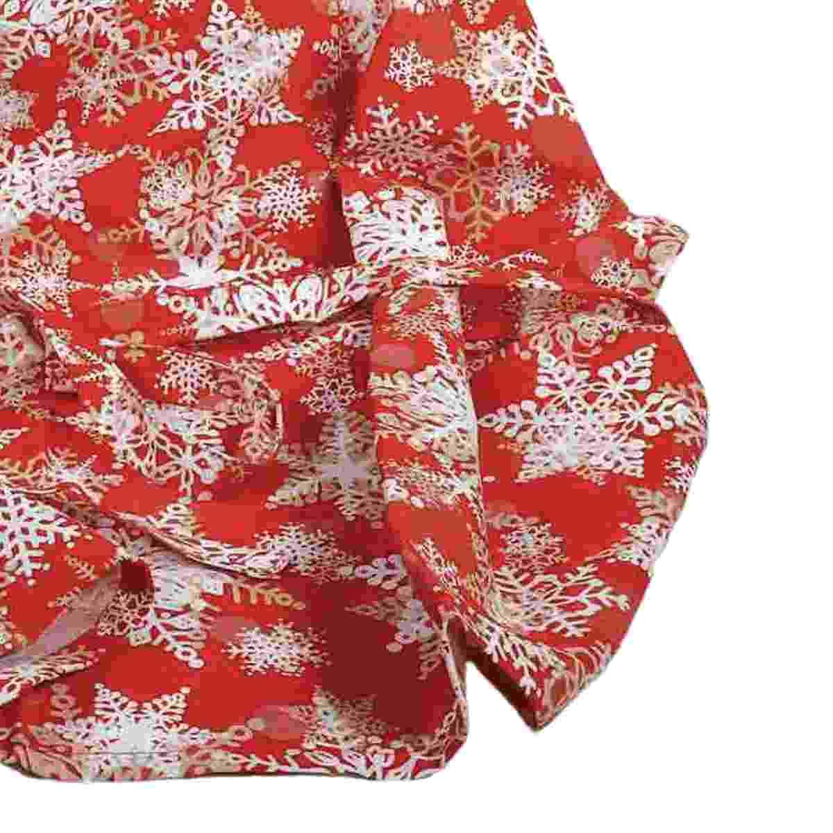 Grembiule Natalizio in Tessuto Fantasia Fiocchi Neve cm.80x85 |Montemaggi