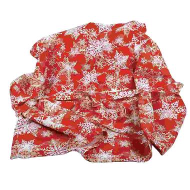 Grembiule Natalizio in Tessuto Fantasia Fiocchi Neve cm.80x85 |Montemaggi