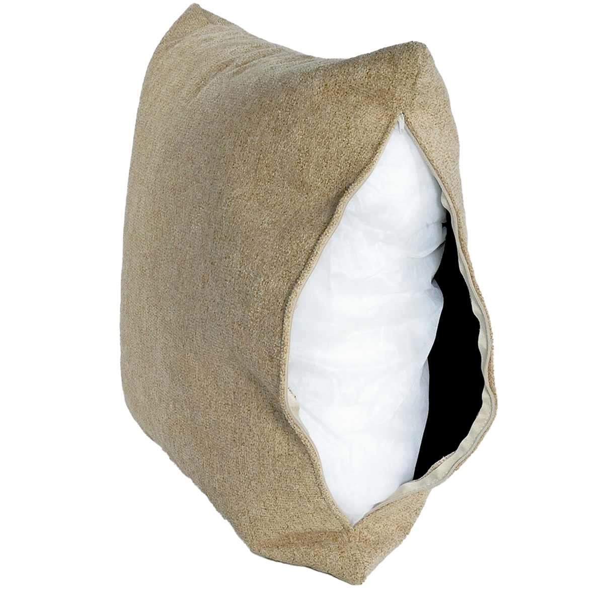 Cuscino Arredo Boucl Tortora cm.53x53x22 | Alore Casa