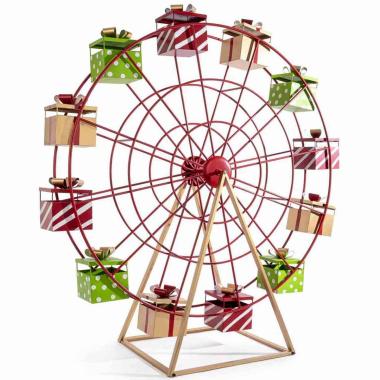 Decoro Giostra Astra Rosso Con Regali cm.180 |Bizzotto