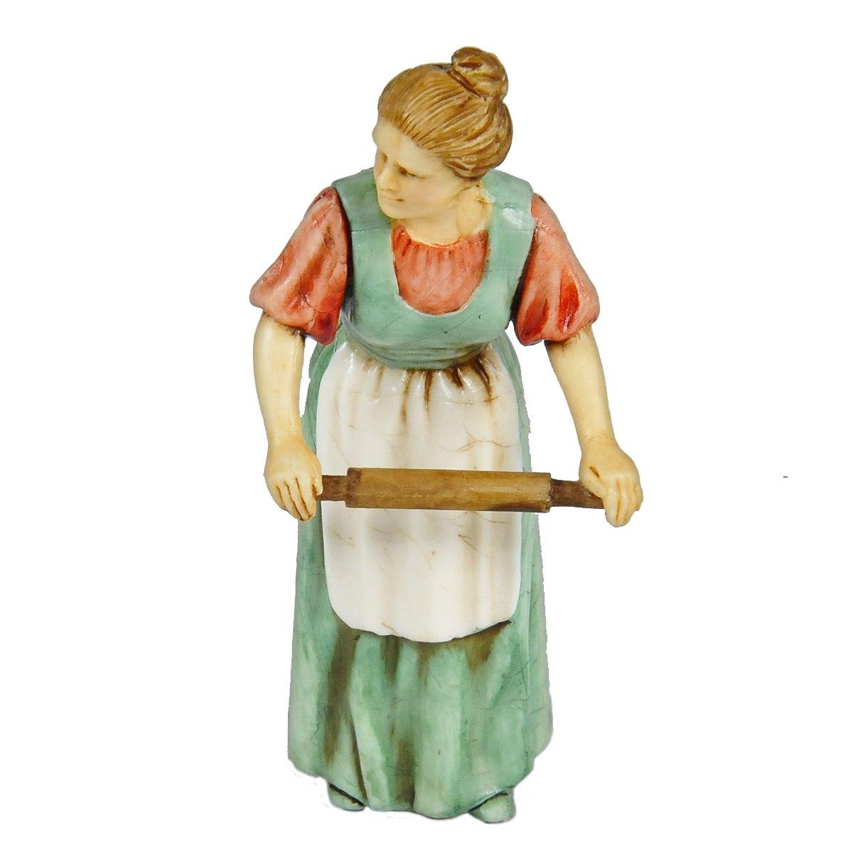 Statua cm.10 Donna con Mattarello | Moranduzzo