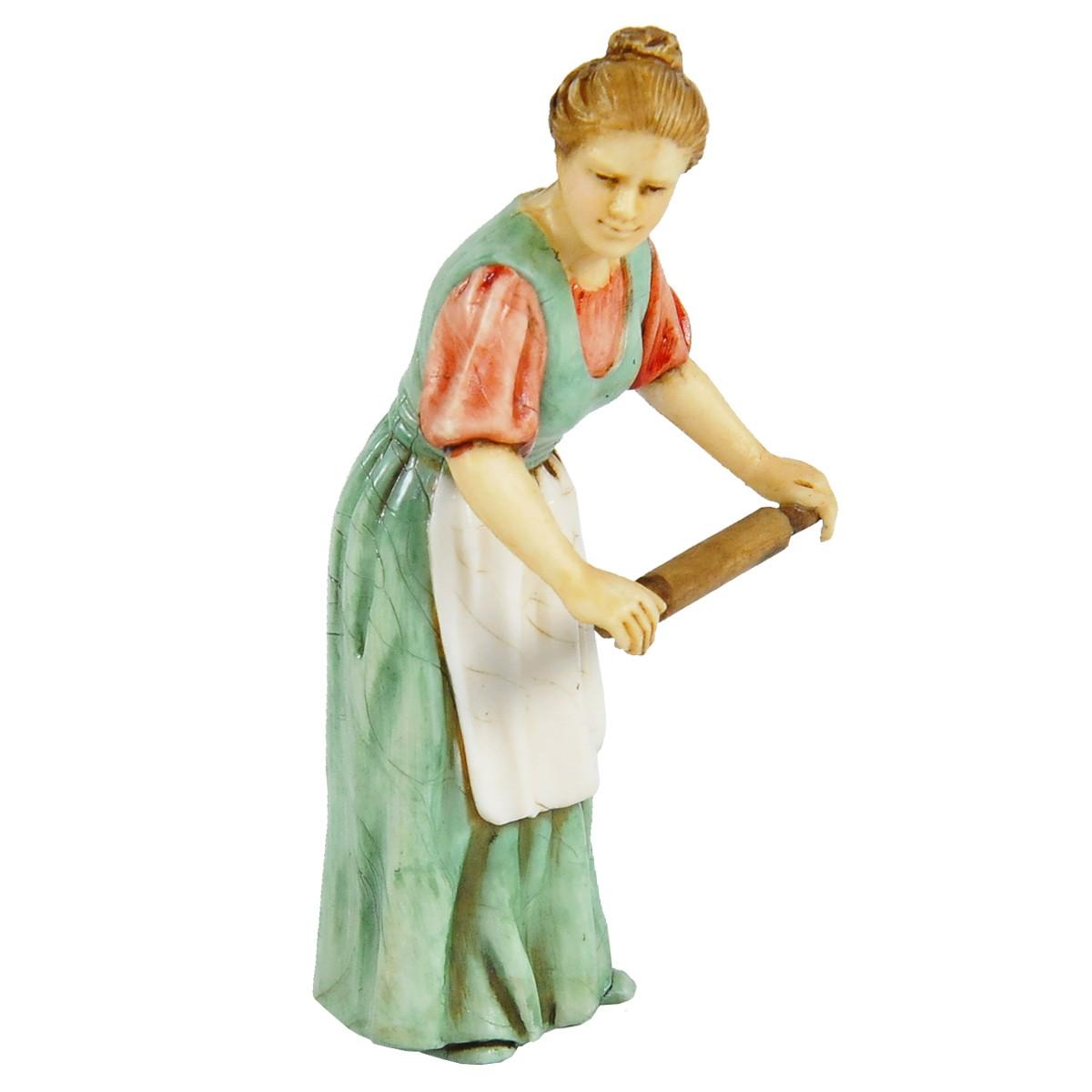 Statua cm.10 Donna con Mattarello | Moranduzzo