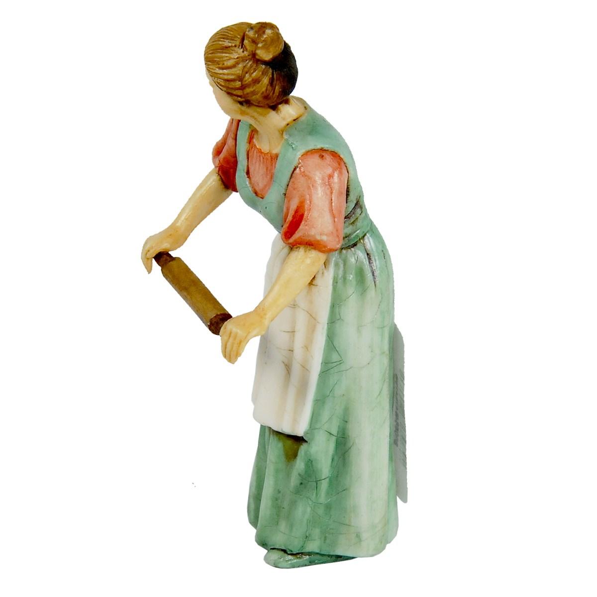 Statua cm.10 Donna con Mattarello | Moranduzzo