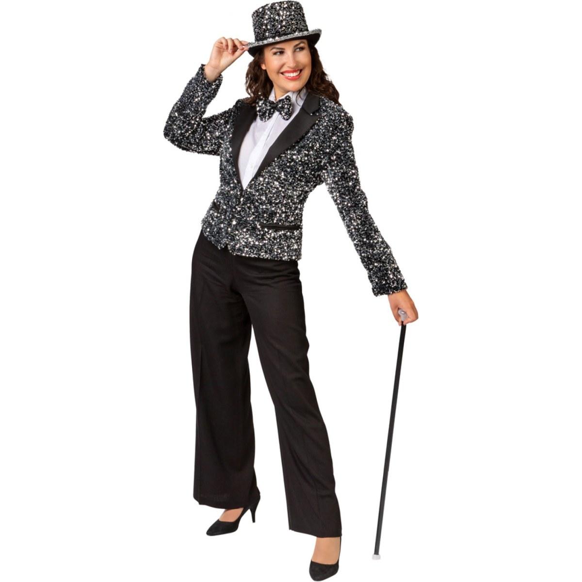 Giacca Argento Blazer con Paillettes |Orlob