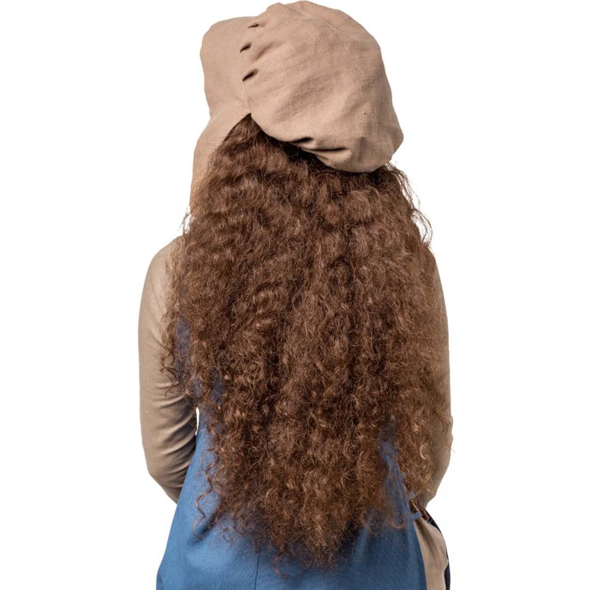 Cappello Cuffia Cameriera Medioevale Beige |Orlob